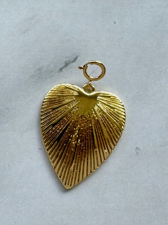 Sunburst Heart Charm