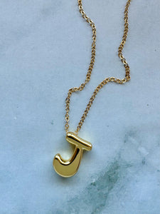 Bubble Wavy Letter Necklace